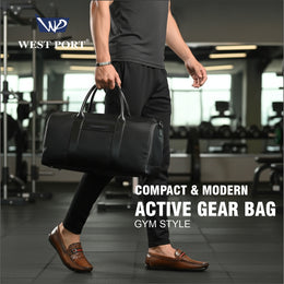 West Port Active Gear Bag – Compact & Modern Gym Style (ACTIVEGEARBAG-BLACK-20L)