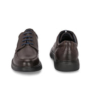 Men Premium Leather Brown Formal Formal Lace-Up Shoes (Airman-52-Brown)