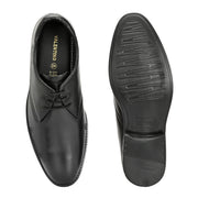 Men Premium Leather Black Lace Up Formal Shoes (Amazona-50-Black)