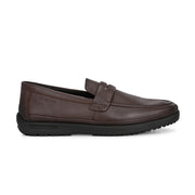 Men Premium Leather Brown Slip-On Formal Shoes (Boat-01-Brown)