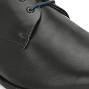 Men Premium Leather Black Lace-Up Formal Derby Shoes (Attitude-51-Black)