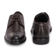 Men Premium Leather Brown Lace-Up Formal Derby Shoes (Joyland-51-Brown)