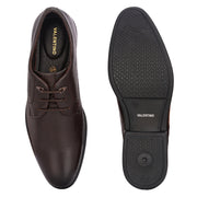 Men Premium Leather Brown Lace-Up Formal Derby Shoes (Joyland-51-Brown)
