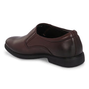 Men Premium Leather Brown Slip-On Formal Shoes (Joyland-45-Brown)