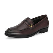 Men Premium Leather Cherry Loafers (Indigo-06-Cherry)