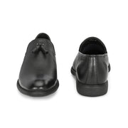 Men Premium Leather Black Slip-On Formal Shoes (Joyland-01-Black)