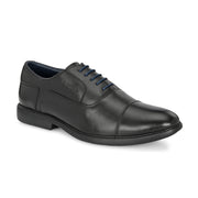 Men Premium Leather Black Formal Oxford Shoes (Joyland-60-Black)