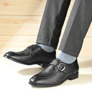 West Port Men Single Monk Strap Dress Shoe (LEO-80-BLACK)