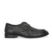 West Port Men Single Monk Strap Dress Shoe (LEO-80-BLACK)