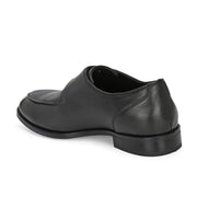 West Port Men Single Monk Strap Dress Shoe (LEO-80-BLACK)