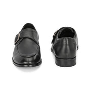 West Port Men Single Monk Strap Dress Shoe (LEO-80-BLACK)
