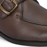 West Port Men Single Monk Strap Dress Shoe (LEO-80-BROWN)