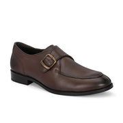 West Port Men Single Monk Strap Dress Shoe (LEO-80-BROWN)