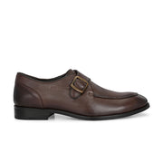 West Port Men Single Monk Strap Dress Shoe (LEO-80-BROWN)