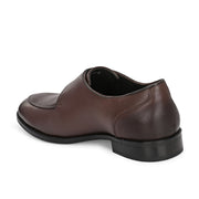 West Port Men Single Monk Strap Dress Shoe (LEO-80-BROWN)