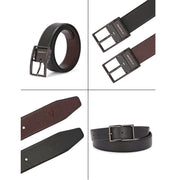 Valentino Men's Genuine Leather Reversible Belt – Black and Brown with Premium Buckle (M-BT-MM-127-BLACK-BROWN)