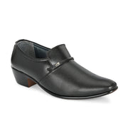 Men Premium Leather Cuban Heel Formal Shoes (M-MT-06-BLACK)