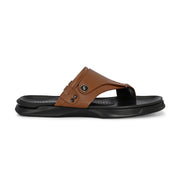 Men Non Leather Comfort Slipper (M-MT-10-TAN)