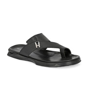 Men Non Leather Comfort Slipper (M-MT-11-BLACK)