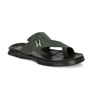 Men Non Leather Comfort Slipper (M-MT-11-OLIVE)