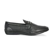 Men Premium Leather Black Slip-On Formal Shoes (Massage-33-Black)