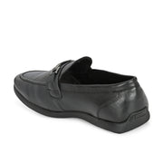 Men Premium Leather Black Slip-On Formal Shoes (Massage-33-Black)