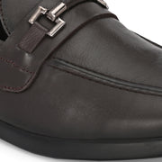 Men Premium Leather Brown Slip-On Formal Shoes (Massage-33-Brown)