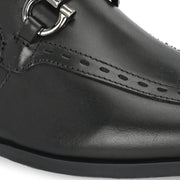 Men Premium Leather Classic Loafers (REGAL-10-BLACK)