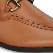 Men Premium Leather Classic Loafers (REGAL-10-TAN)