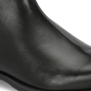 Men Premium Leather Ankle Side Zipper Boot (Royale-81-Black)