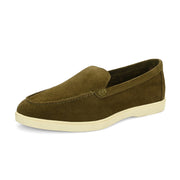 West Port Men Trendy Leather Loafers (Thrive-10-Olive)