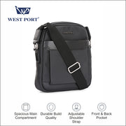 West Port Urban Messenger Crossbody Sling Bag – Smart & Handsfree (URBANMESSENGER-BLACK)