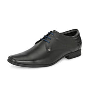 Men Premium Leather Lace Up Shoe (VINTAGE-52-BLACK)