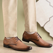 Men Premium Leather Lace Up Shoe (VINTAGE-52-MOCCA)