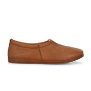 Women Premium Leather Slip On Flats (W-Angel-10-Cognac)