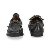 Women Premium Leather Slip On Flexible Loafer (W-Angel-50-Black)
