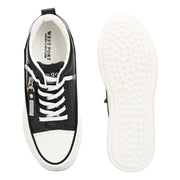 Women Chunky Lace-Up Sneakers (W-ATF-26-BLACK)