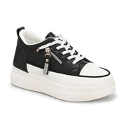Women Chunky Lace-Up Sneakers (W-ATF-26-BLACK)