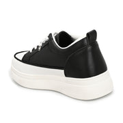 Women Chunky Lace-Up Sneakers (W-ATF-26-BLACK)