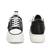 Women Chunky Lace-Up Sneakers (W-ATF-26-BLACK)