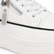 Women Chunky Lace-Up Sneakers (W-ATF-26-WHITE)