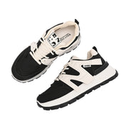 Women Chunky Lace-Up Sneakers (W-ATF-27-BLACK)