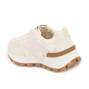 Women Chunky Lace-Up Sneakers (W-ATF-27-WHITE)