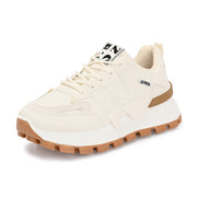 Women Chunky Lace-Up Sneakers (W-ATF-27-WHITE)