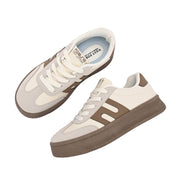Women Chunky Lace-Up Sneakers (W-ATF-28-BEIGE)