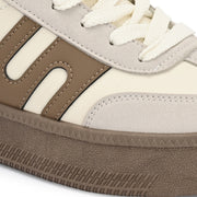 Women Chunky Lace-Up Sneakers (W-ATF-28-BEIGE)