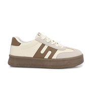 Women Chunky Lace-Up Sneakers (W-ATF-28-BEIGE)