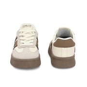 Women Chunky Lace-Up Sneakers (W-ATF-28-BEIGE)