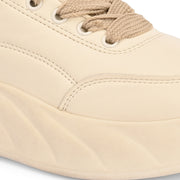 Women Chunky Lace-Up Sneakers (W-ATF-29-OFFWHITE-BEIGE)