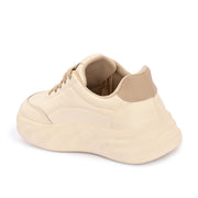 Women Chunky Lace-Up Sneakers (W-ATF-29-OFFWHITE-BEIGE)